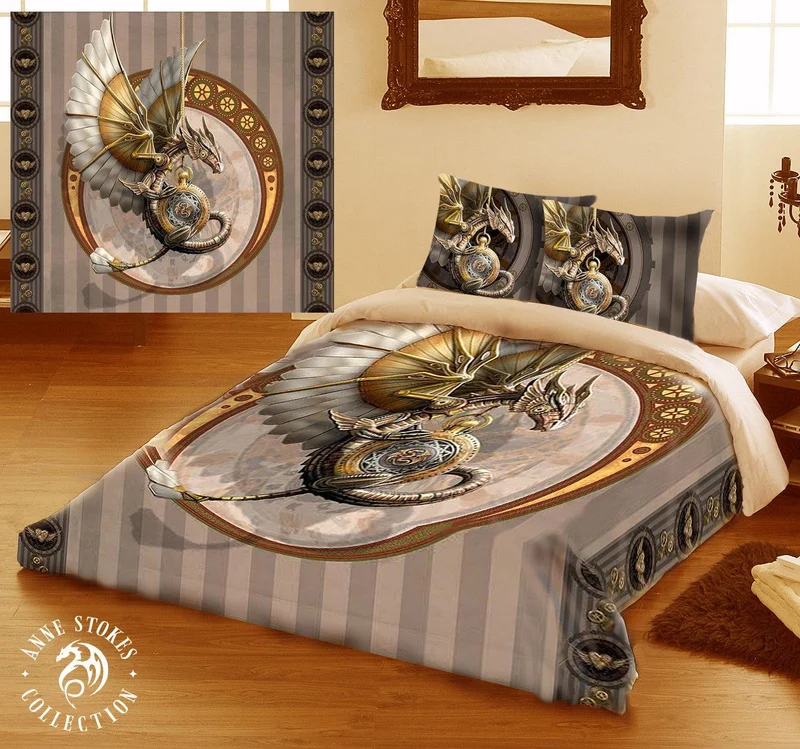 Gothic Bedroom Decor | Steampunk Dragon SuperKingsize | Anne Stokes Duvet