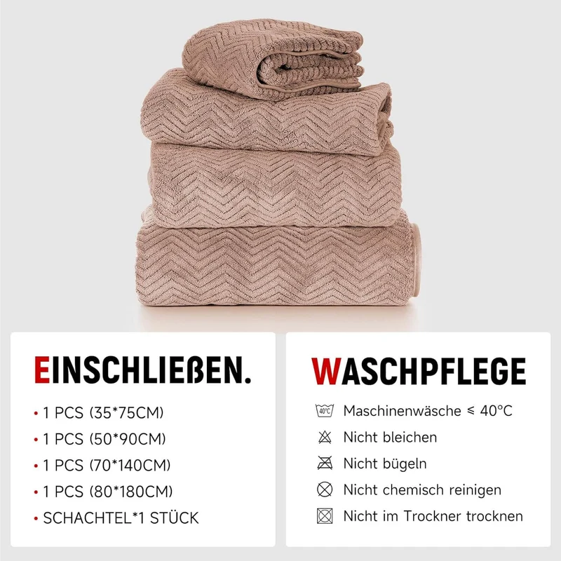 HOMELUX Handtuch Set 2 / 3 / 4 teilig Badetuch Set + Towel saugstarkes Frottiertücher Set