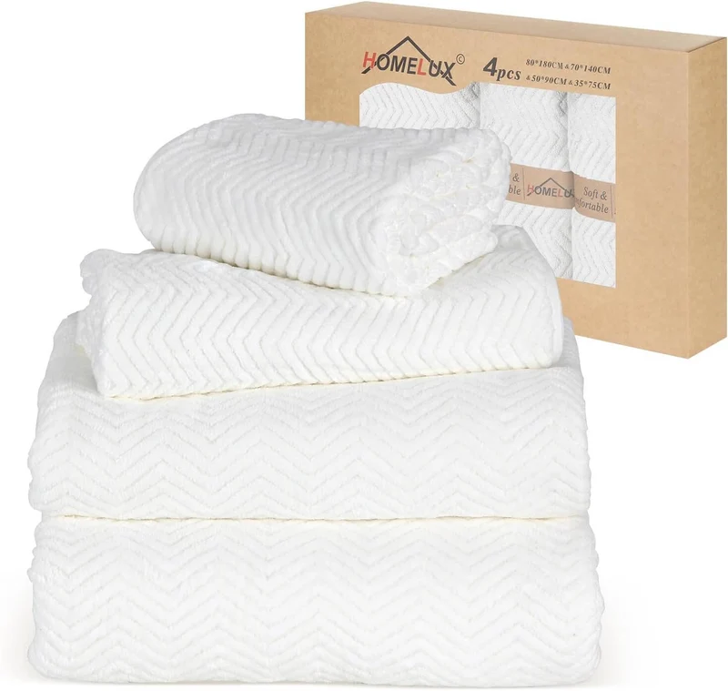 HOMELUX Handtuch Set 2 / 3 / 4 teilig Badetuch Set + Towel saugstarkes Frottiertücher Set