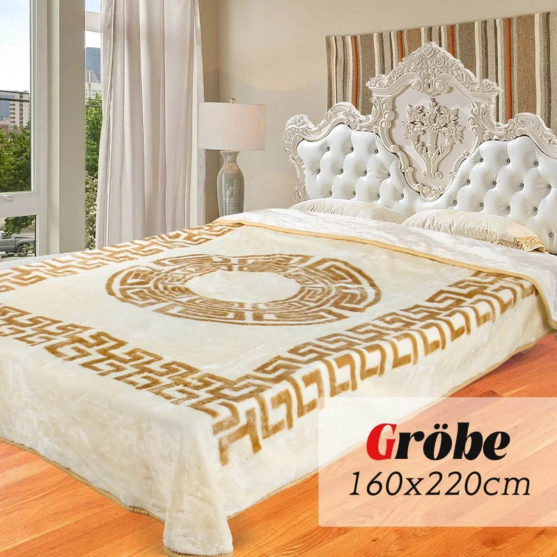 Flauschige Kuscheldecke 160x220 cm aus Polyester Weich, warm und pflegeleicht für Sofa, Bett und mehr