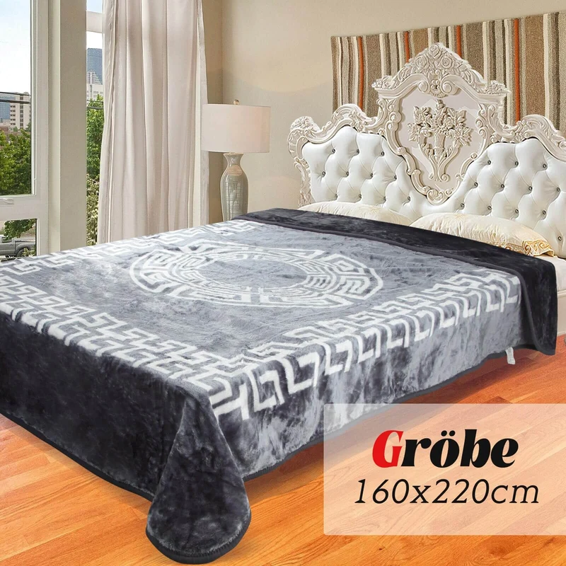 Flauschige Kuscheldecke 160x220 cm aus Polyester Weich, warm und pflegeleicht für Sofa, Bett und mehr