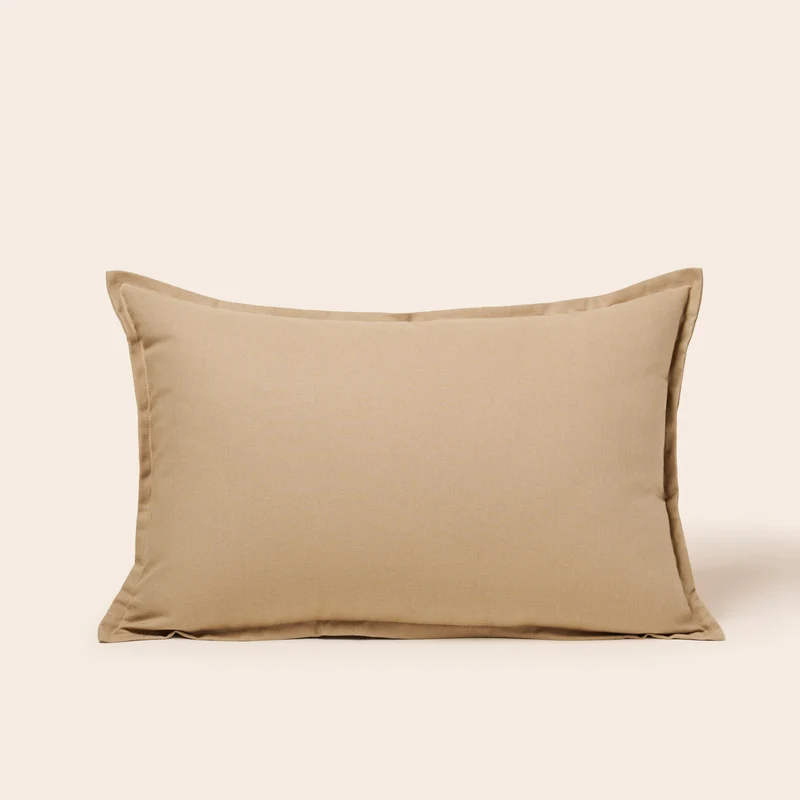 Housse de coussin LEOLINO sable chaud