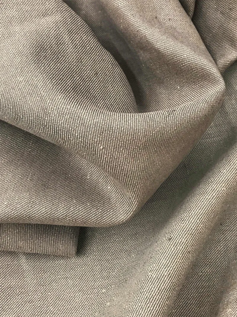 Leinenstoff Bio Denim - braun