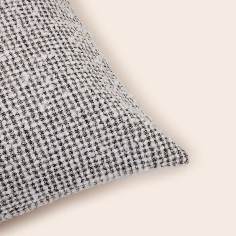 Housse de coussin PIETRO ivoire et noir