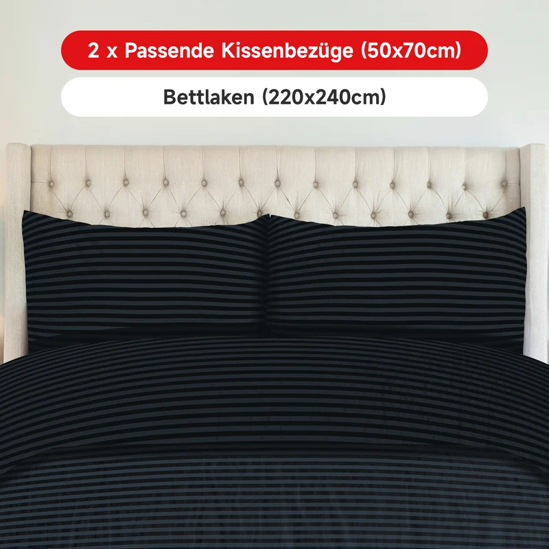 Bettwäsche Sets 220x240 4pcs Bettbezüge 200 x 220 1er Set 50x70 2er Kissenbezüge Blaugrau