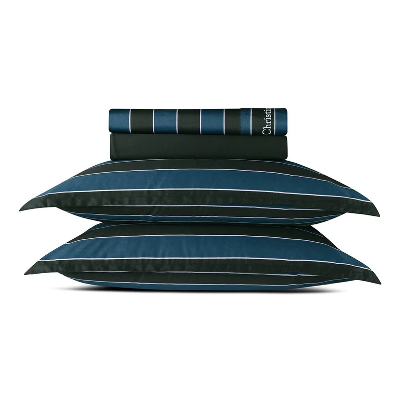 Ensemble de draps satin de coton - Eclipse bleu foncé