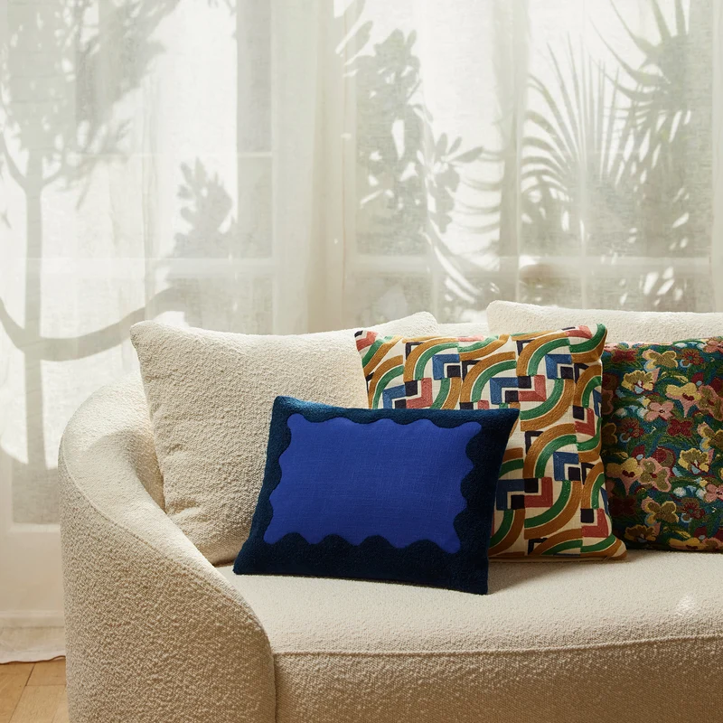 Housse de coussin NAMATA bleu outremer