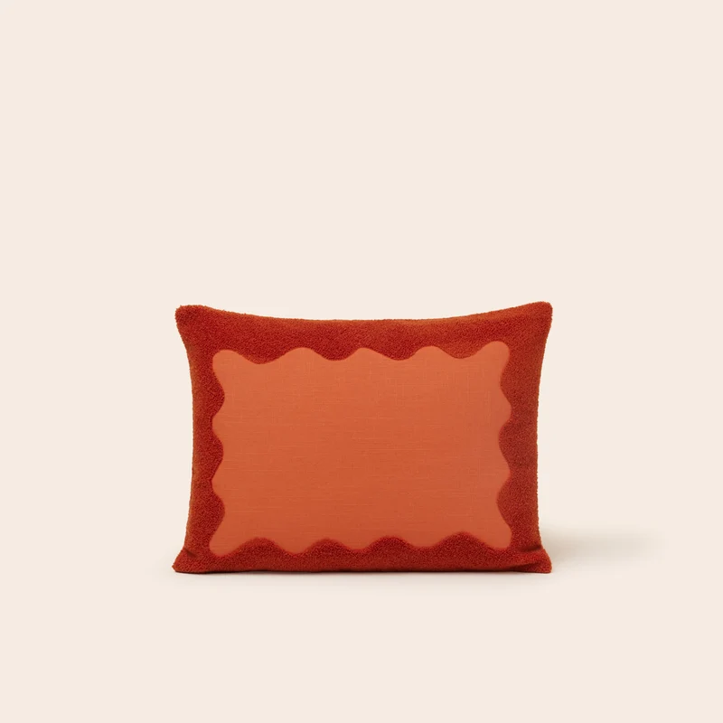 Housse de coussin NAMATA orange corail