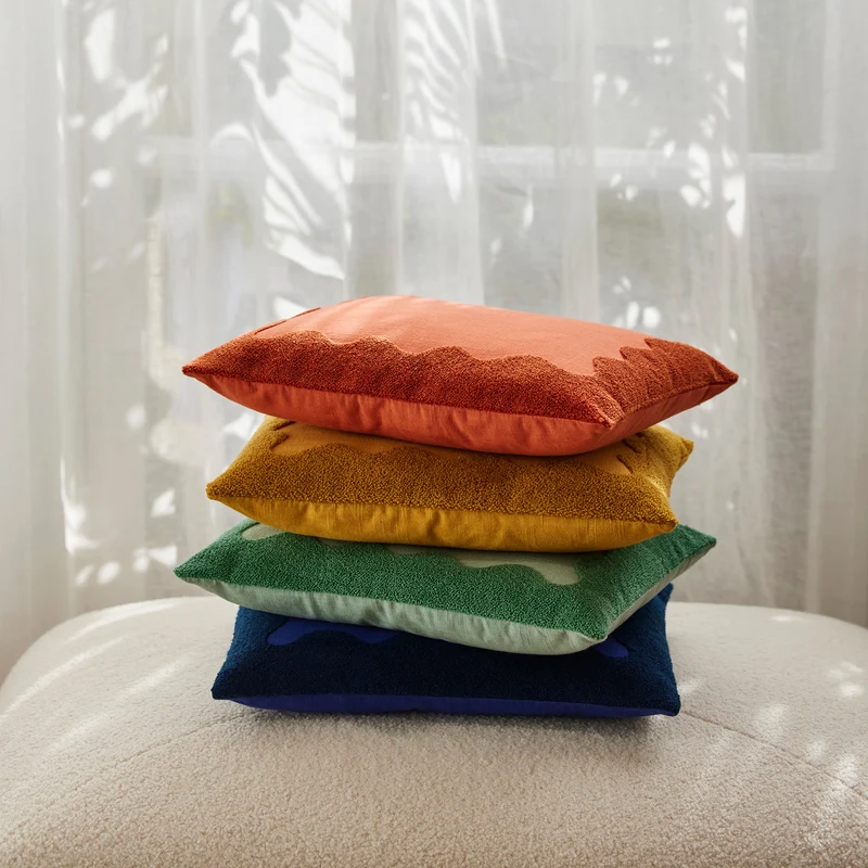 Housse de coussin NAMATA orange corail