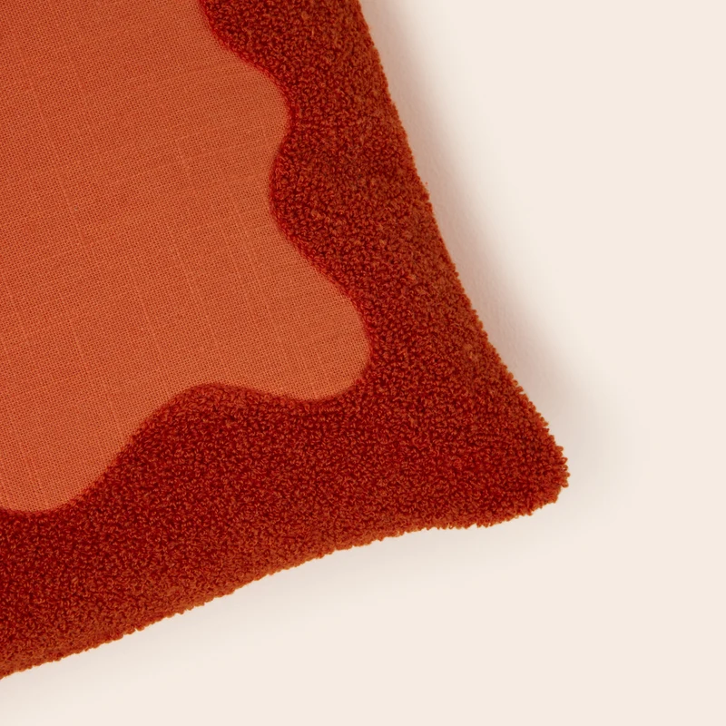 Housse de coussin NAMATA orange corail