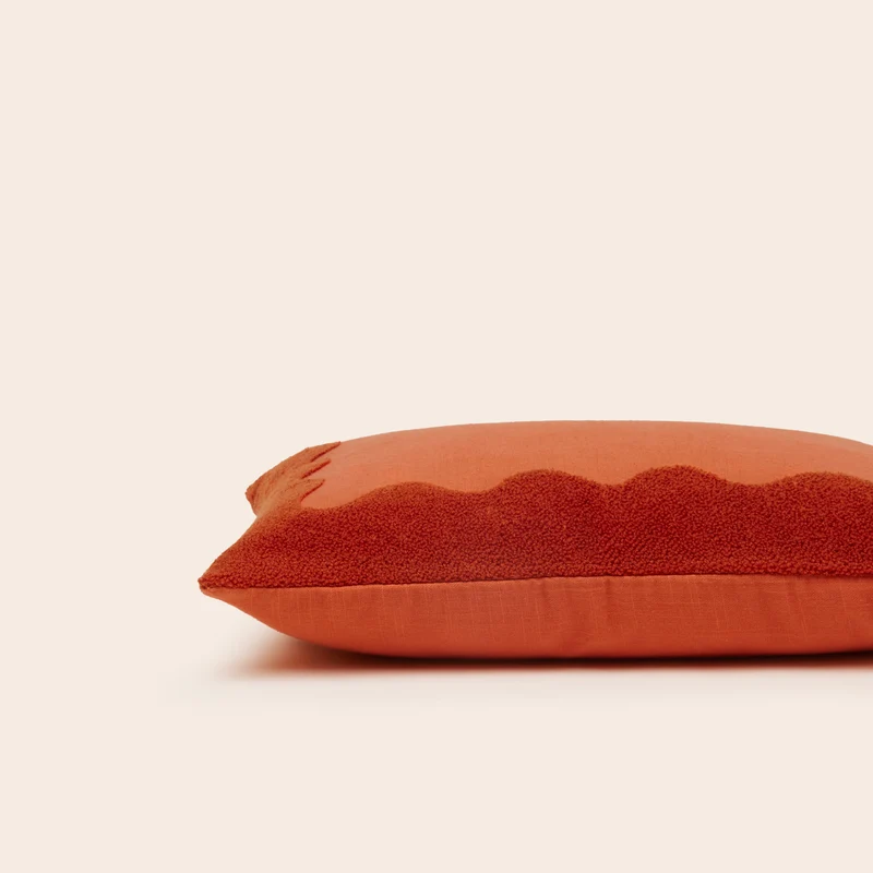 Housse de coussin NAMATA orange corail