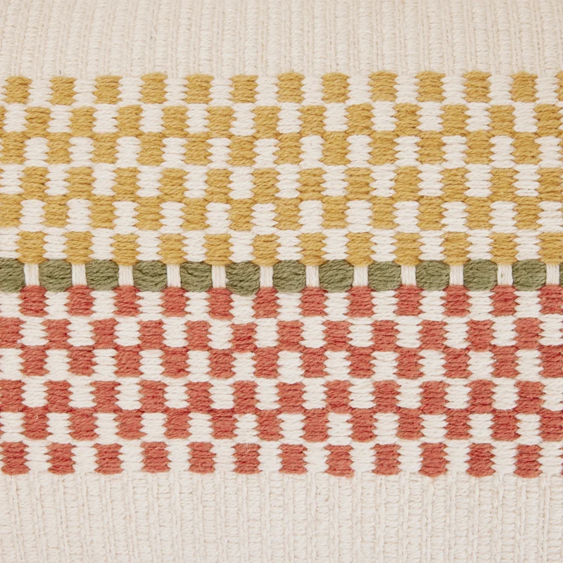 Housse de coussin EMEO jaune et terracotta