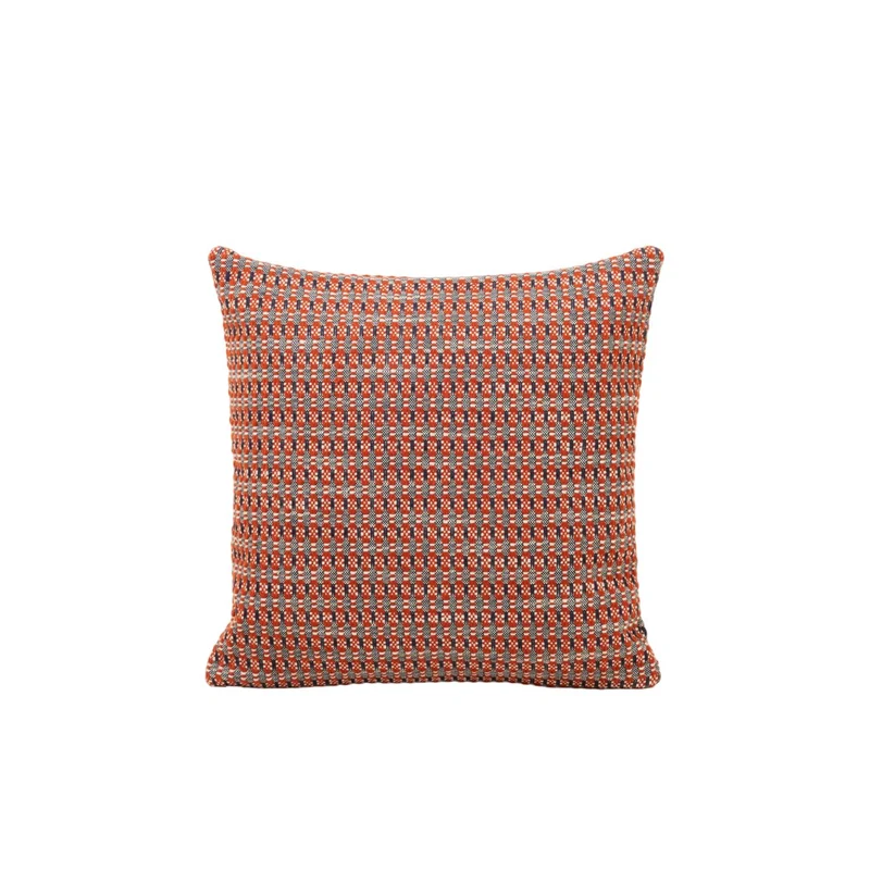 Housse de coussin EIRIK orange brûlée et orage