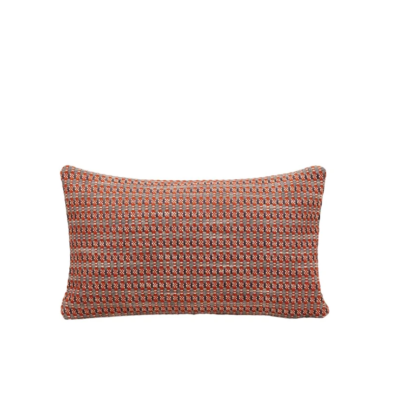 Housse de coussin EIRIK orange brûlée et orage