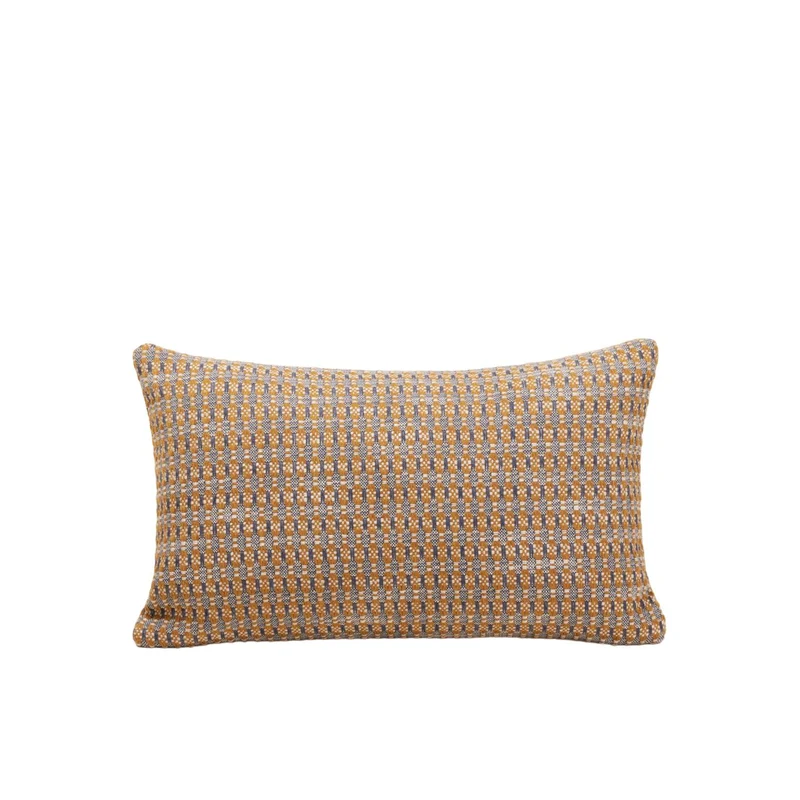 Housse de coussin EIRIK ocre et orage