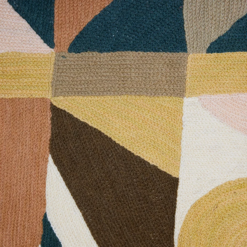 Housse de coussin FERGUS sables et vert
