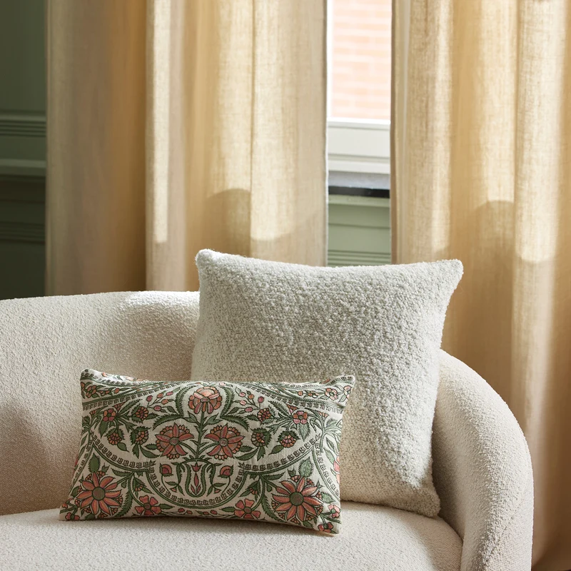 Housse de coussin MIRCEA ivoire et pastels