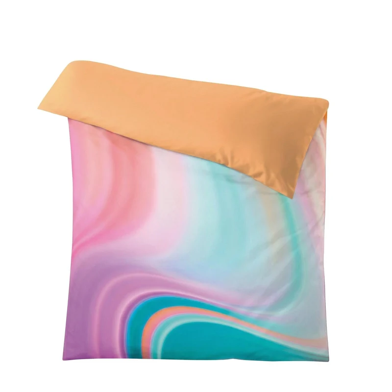 Bettwäsche Satin VIBES Multicolor 135 x 200 cm und 80 x 80 cm