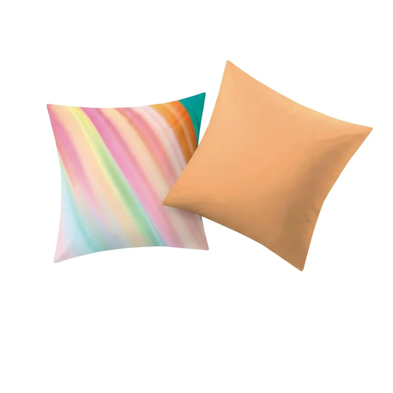 Bettwäsche Satin VIBES Multicolor 135 x 200 cm und 80 x 80 cm