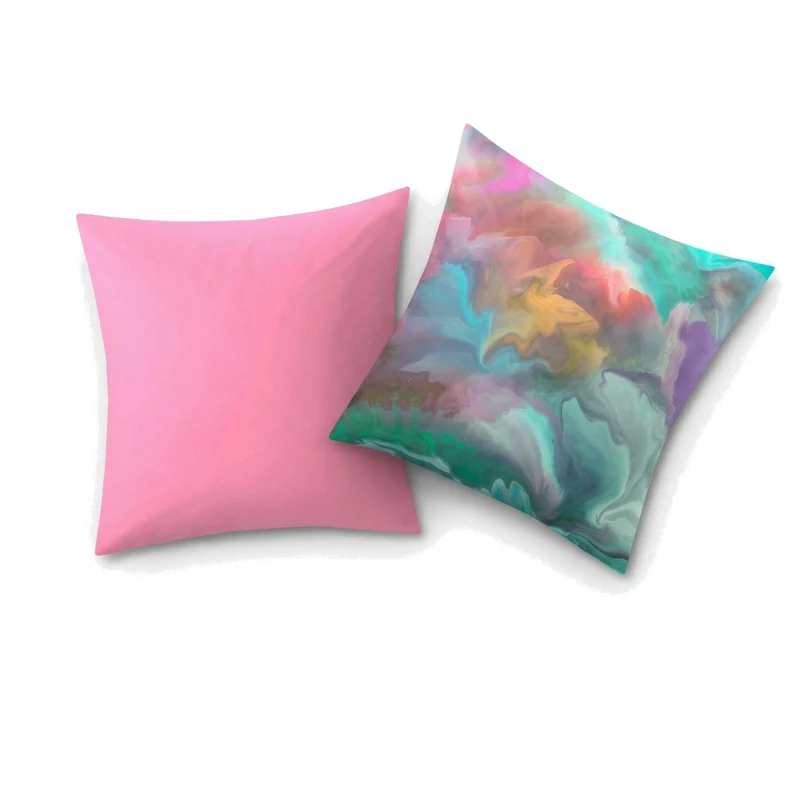 Bettwäsche Satin FUSION Multicolor 135 x 200 cm und 80 x 80 cm