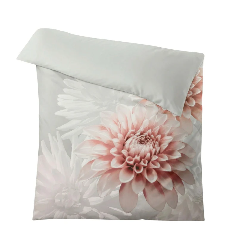 Bettwäsche Satin DALIE Silbergrau 155 x 220 cm und 80 x 80 cm