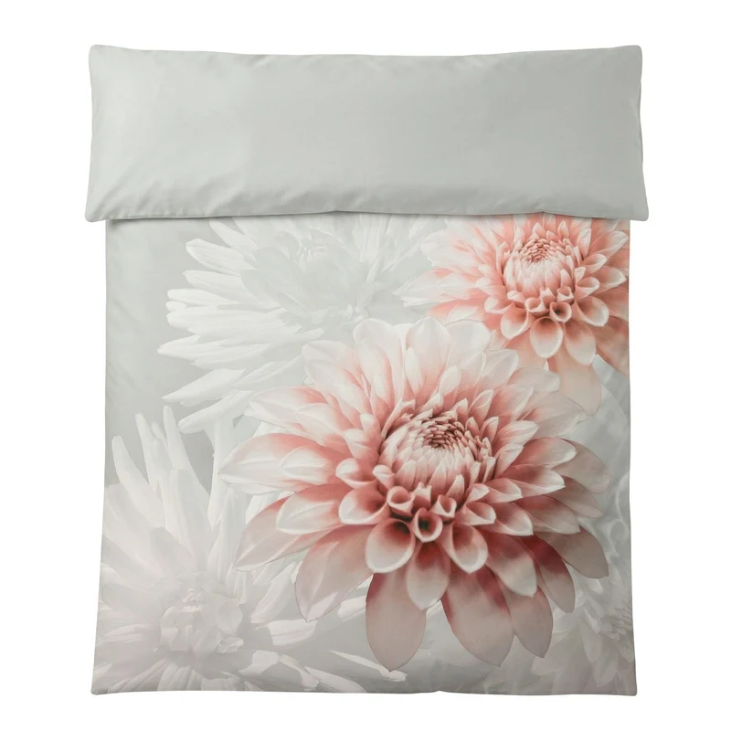 Bettwäsche Satin DALIE Silbergrau 135 x 200 cm und 80 x 80 cm
