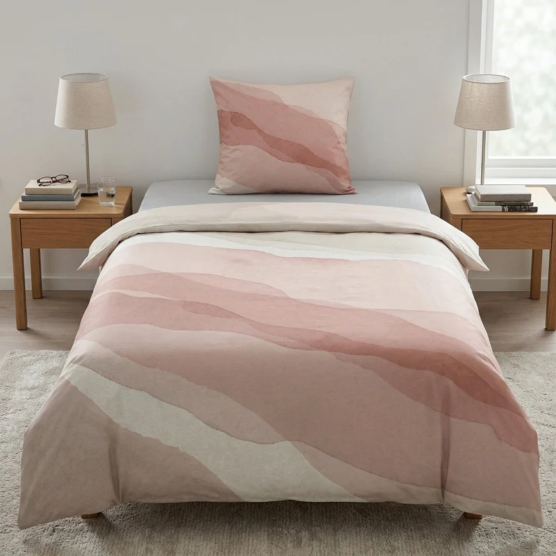 Bettwäsche Satin NESRIN Old Rose 155 x 220 cm und 80 x 80 cm
