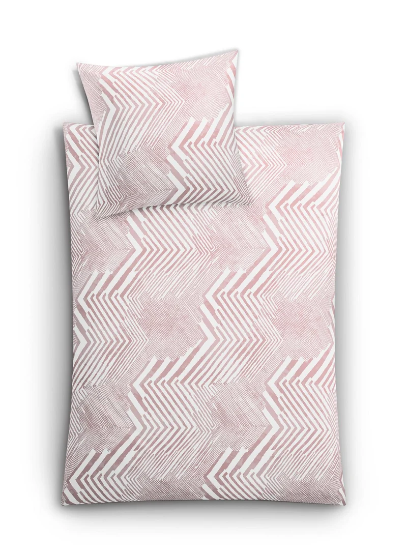 Bettwäsche Satin MACRA Pastellrose 155 x 220 cm und 80 x 80 cm