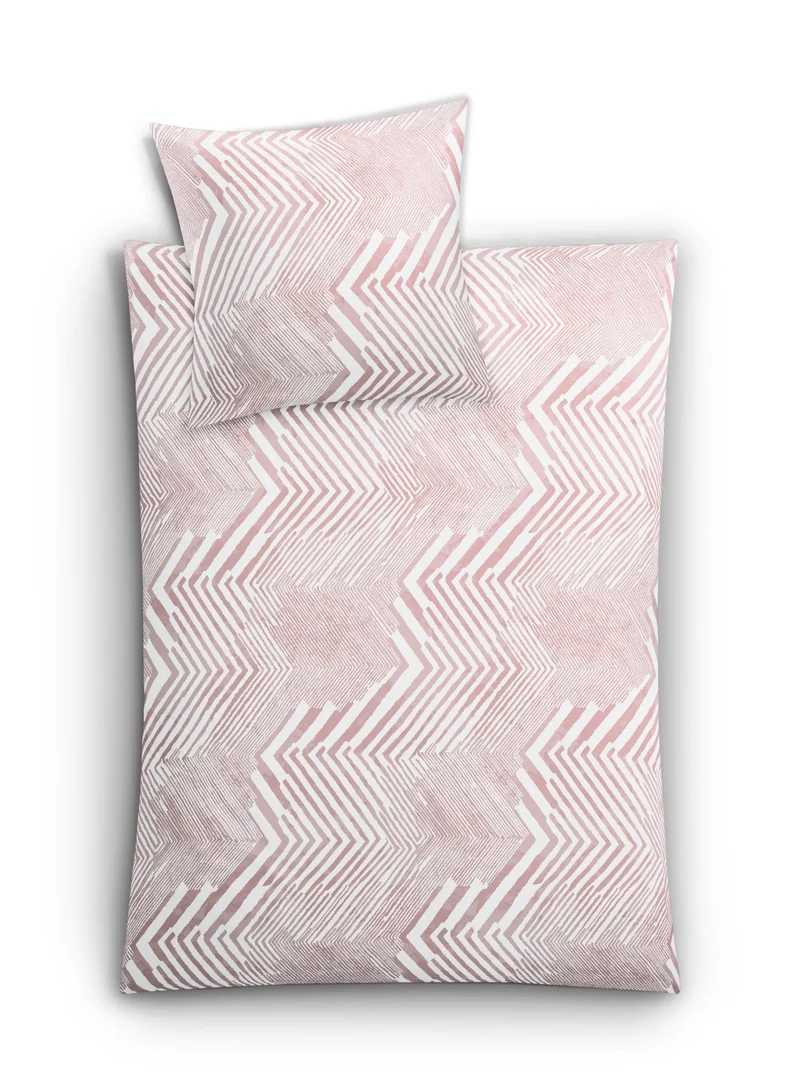 Bettwäsche Satin MACRA Pastellrose 135 x 200 cm und 80 x 80 cm