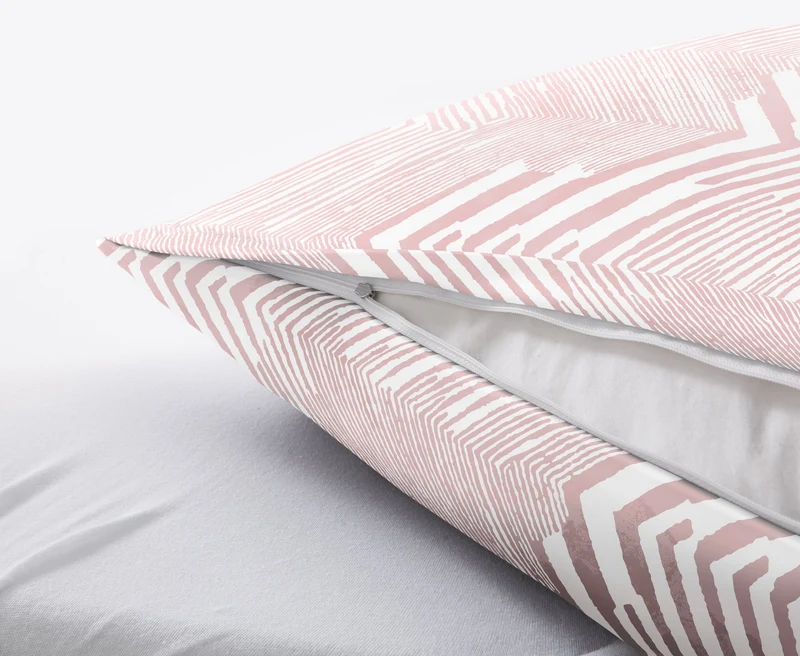 Bettwäsche Satin MACRA Pastellrose 135 x 200 cm und 80 x 80 cm
