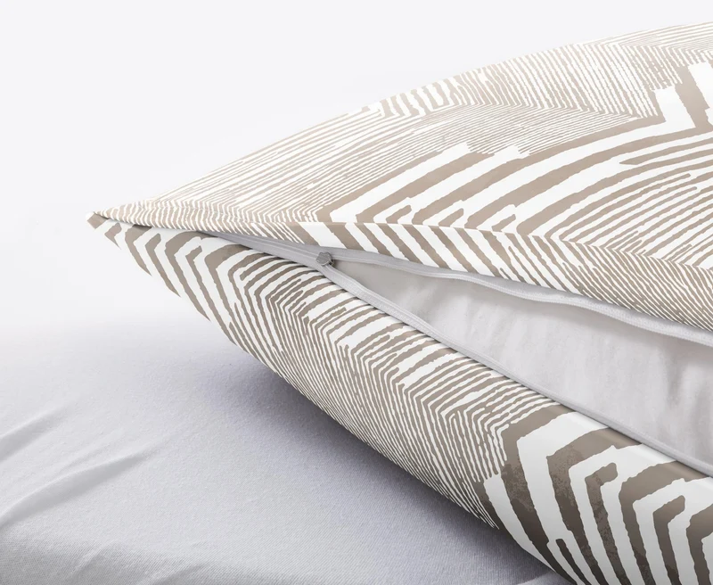 Bettwäsche Satin MACRA Macadamia 155 x 220 cm und 80 x 80 cm
