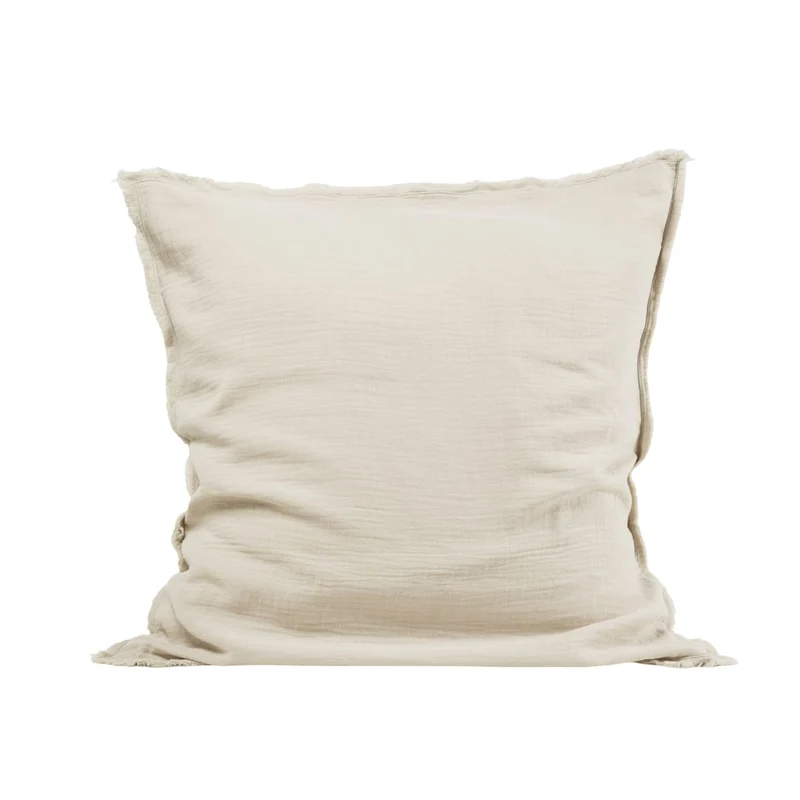 Lot de 2 taies d'oreiller LOU ficelle