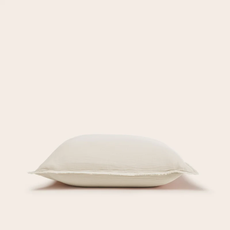Lot de 2 taies d'oreiller LOU ficelle