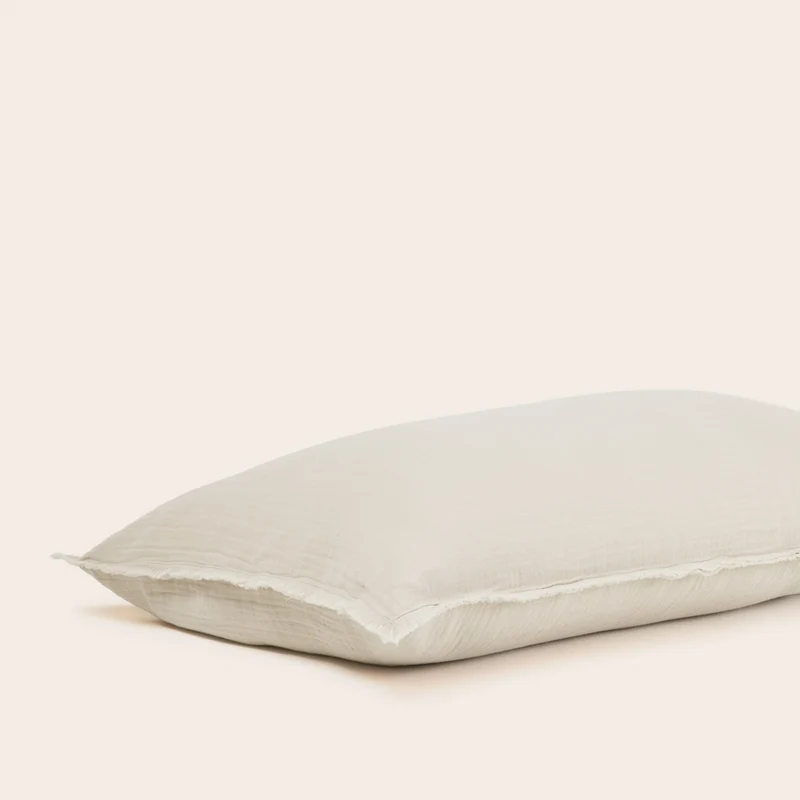 Lot de 2 taies d'oreiller LOU ficelle
