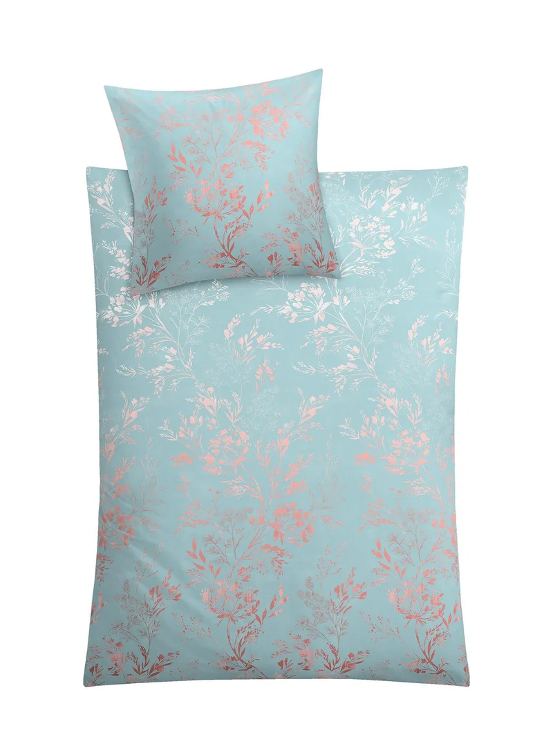 Bettwäsche Satin KATE Krokusblau 155 x 220 cm und 80 x 80 cm