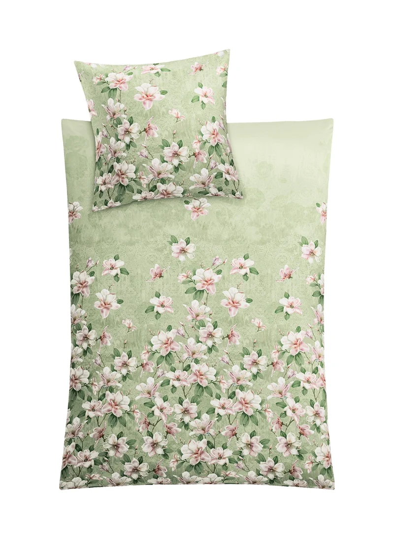 Bettwäsche Satin MAGNOLIA Distel 135 x 200 cm und 80 x 80 cm