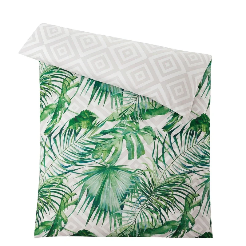 Bettwäsche Satin LORIA Grün 155 x 220 cm und 80 x 80 cm