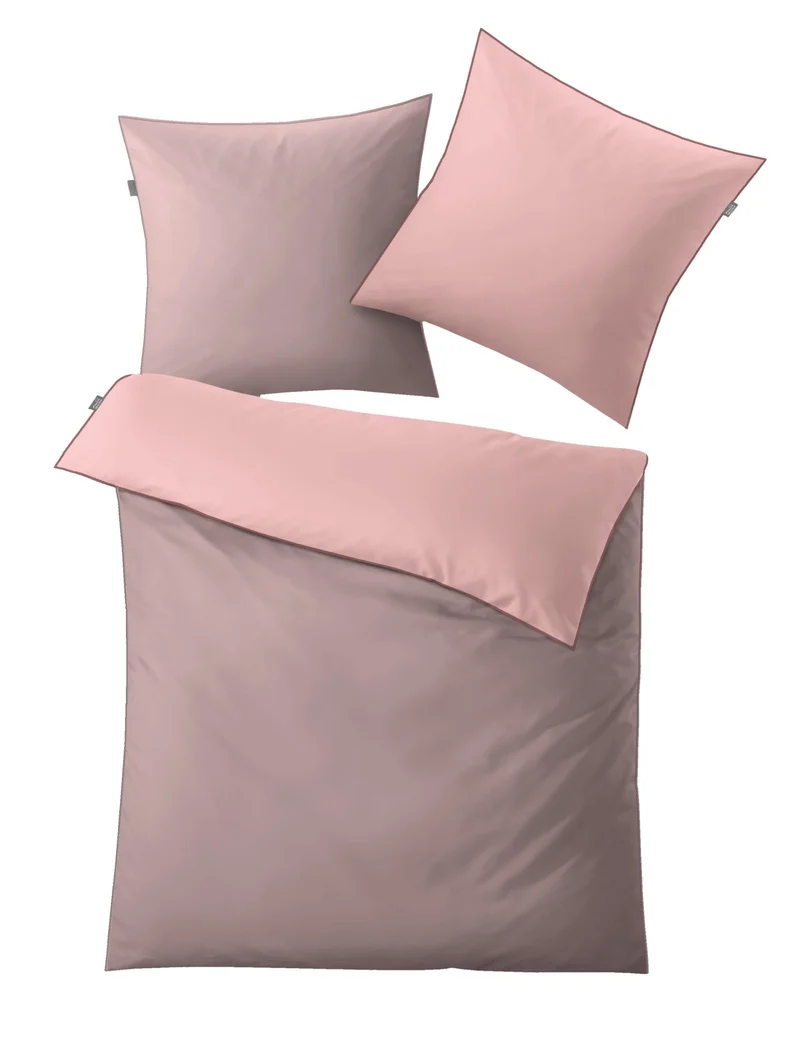 Bettwäsche Satin LINDA Old Rose 135 x 200 cm und 80 x 80 cm