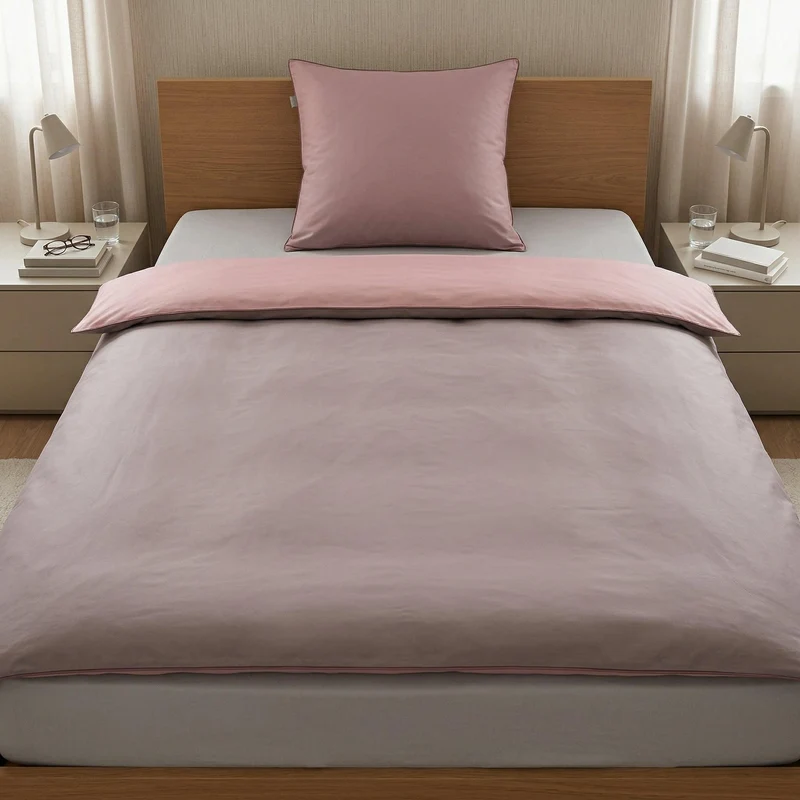 Bettwäsche Satin LINDA Old Rose 135 x 200 cm und 80 x 80 cm