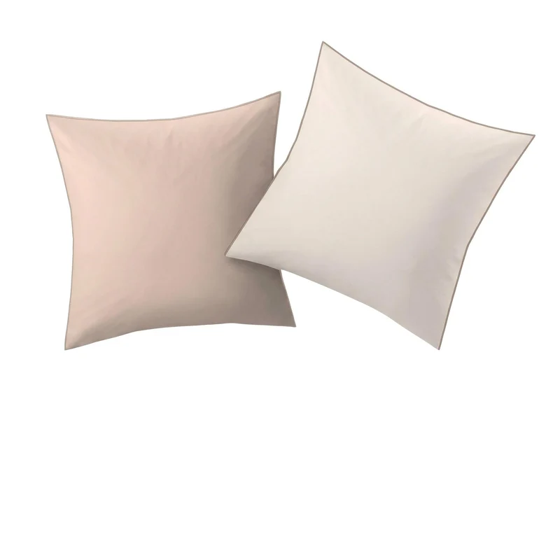 Bettwäsche Satin LINDA Taupe 155 x 220 cm und 80 x 80 cm