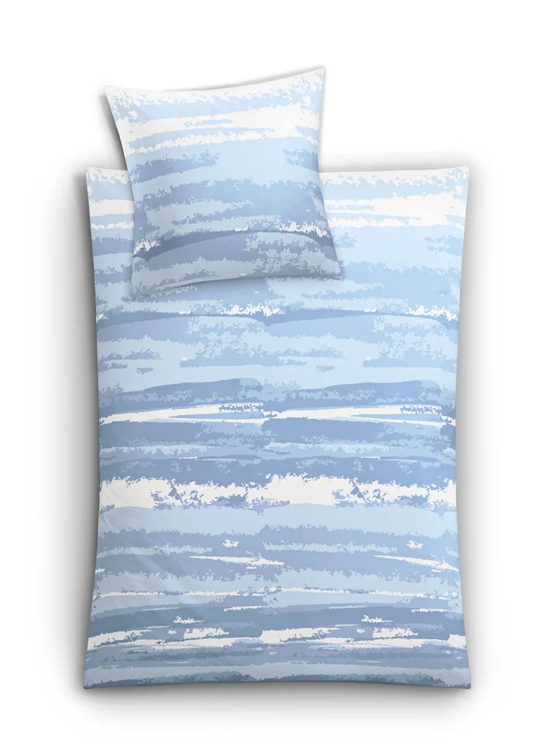 Bettwäsche Satin BALLADE Mare 155 x 220 cm und 80 x 80 cm