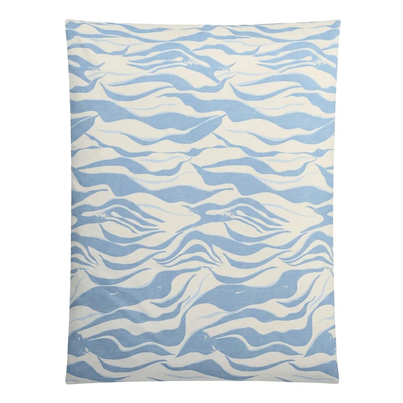 Bettwäsche Satin ONDA Mare 155 x 220 cm und 80 x 80 cm
