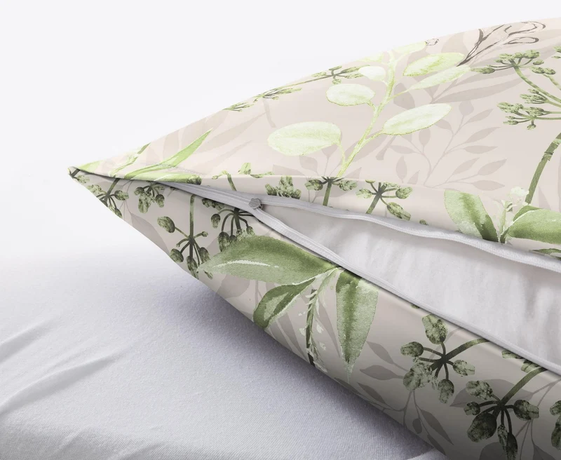 Bettwäsche Satin LUKARDIS Dill 155 x 220 cm und 80 x 80 cm