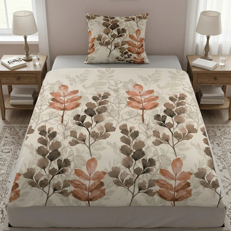 Bettwäsche Satin GRANA Macadamia 155 x 220 cm und 80 x 80 cm