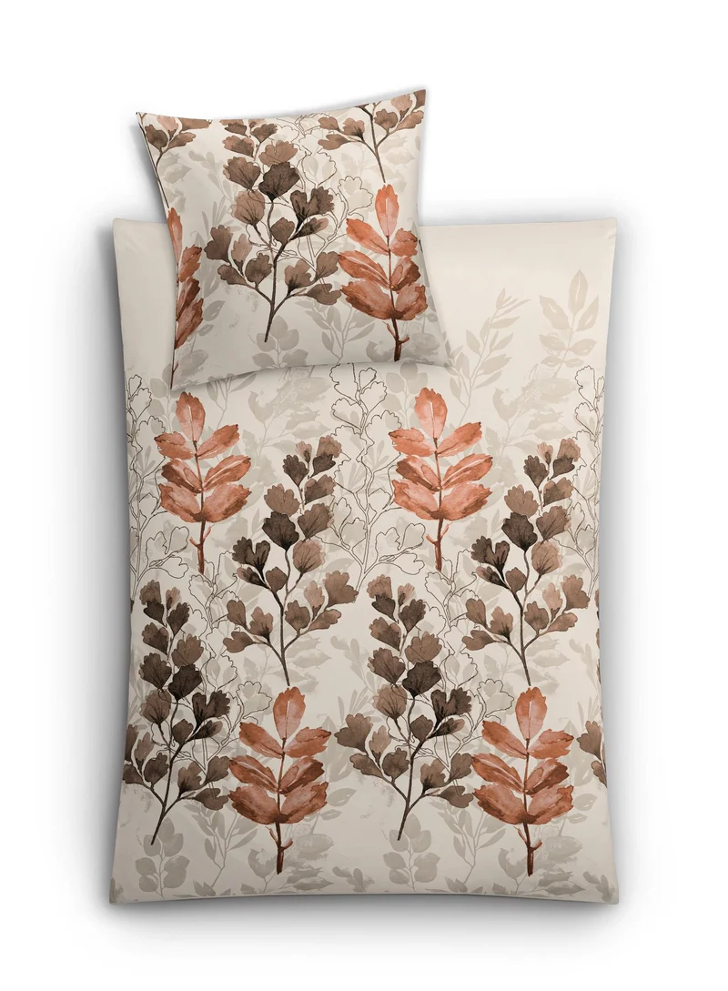 Bettwäsche Satin GRANA Macadamia 135 x 200 cm und 80 x 80 cm