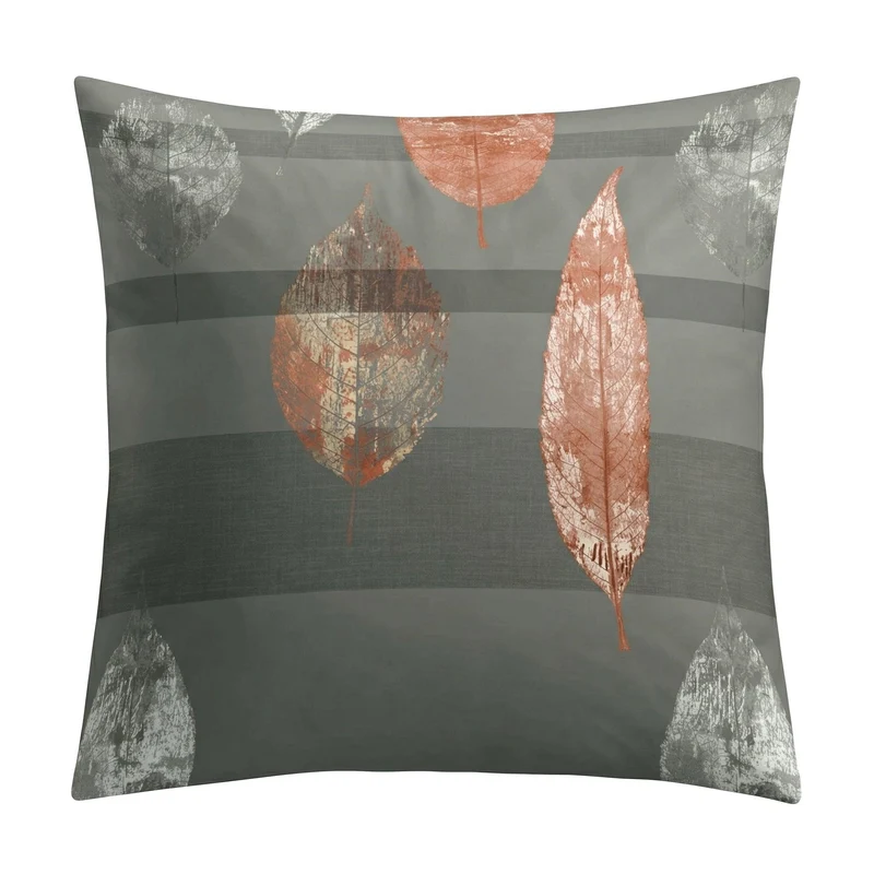Bettwäsche Satin LAURUS Anthrazit 155 x 220 cm und 80 x 80 cm