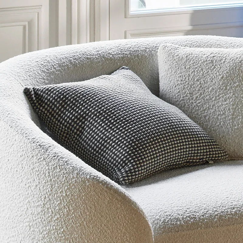 Housse de coussin MIKENO bleu et naturel