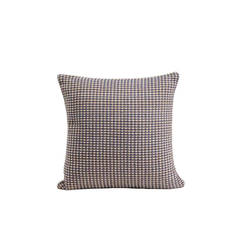 Housse de coussin MIKENO bleu et naturel