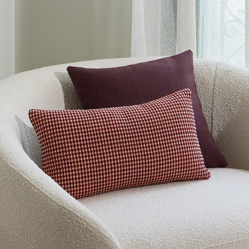 Housse de coussin MIKENO orange et violine