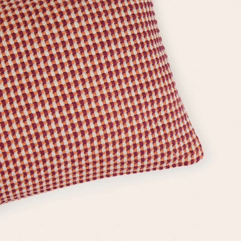 Housse de coussin MIKENO orange et violine